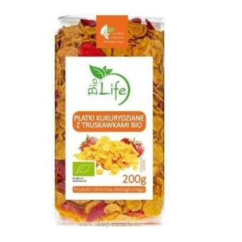 Płatki Kukurydziane z truskawkami BioLife 200g