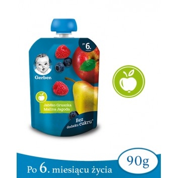 Deser w tubce jabłko, marchewka, mango po 6 miesiącu Gerber 90g