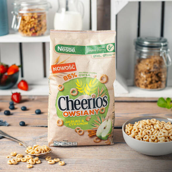 Płatki Cheerios owsiany jabłko-cynamon 400g