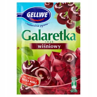 Galaretka smak wiśniowy Gellwe 72g 3 szt.