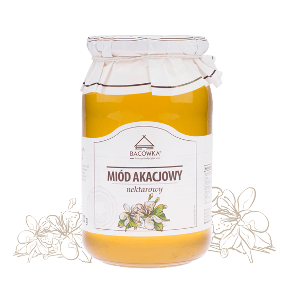 Miód Akacjowy nektarowy Bacówka 1200g