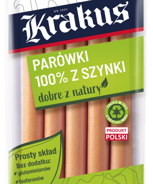 Parówki 100% z szynki dobre z natury Krakus 185g