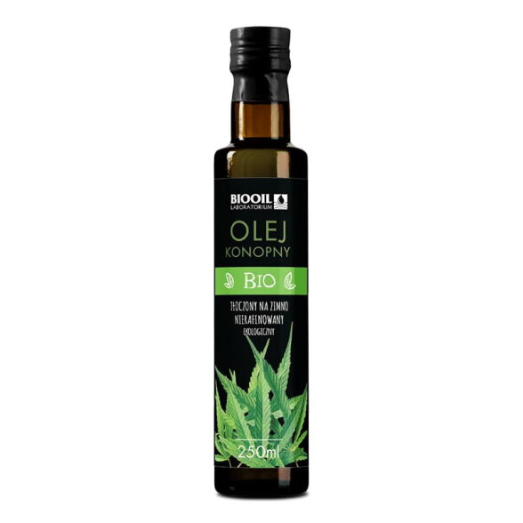 Olej konopny bio tłoczony na zimno Biooil 250ml seria black*