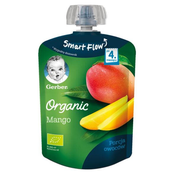 Deser w tubce mango po 4 miesiącu Gerber Organic 90g