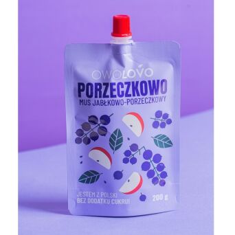 Mus owocowy premium jabłkowo-porzeczkowy OWOLOVO 200g 3 szt.