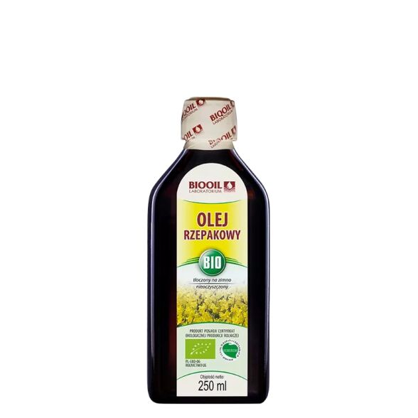 Olej rzepakowy bio tłoczony na zimno Biooil 250ml*