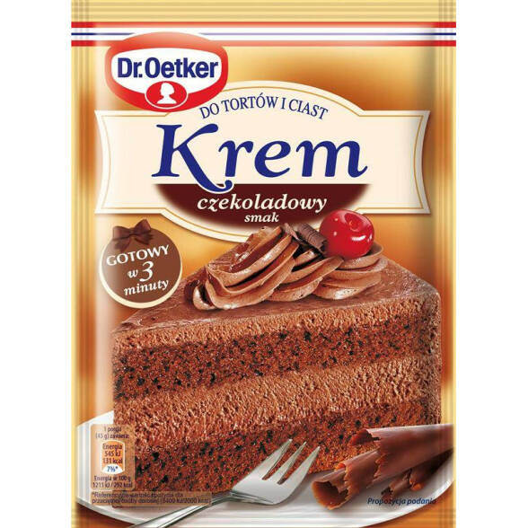 Krem do tortów i ciast czekoladowy Dr Oetker 140g 3 szt.