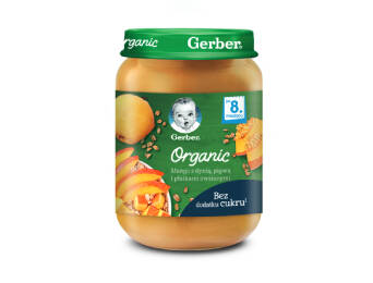 Mango z dynią, pigwą i płatkami owsianymi Gerber Organic 190g 3 szt.