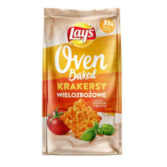 Krakersy Lay's oven baked pomidor z bazylią 80g 3 szt.