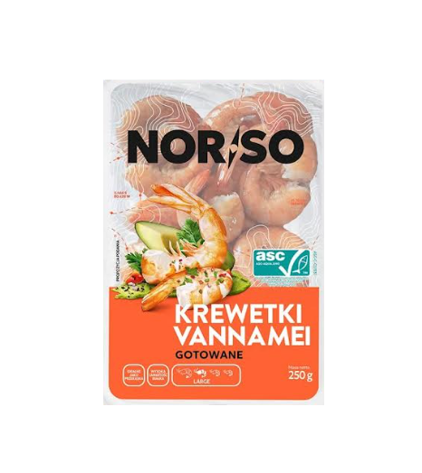 Krewetki vannamei gotowane Norso 250g